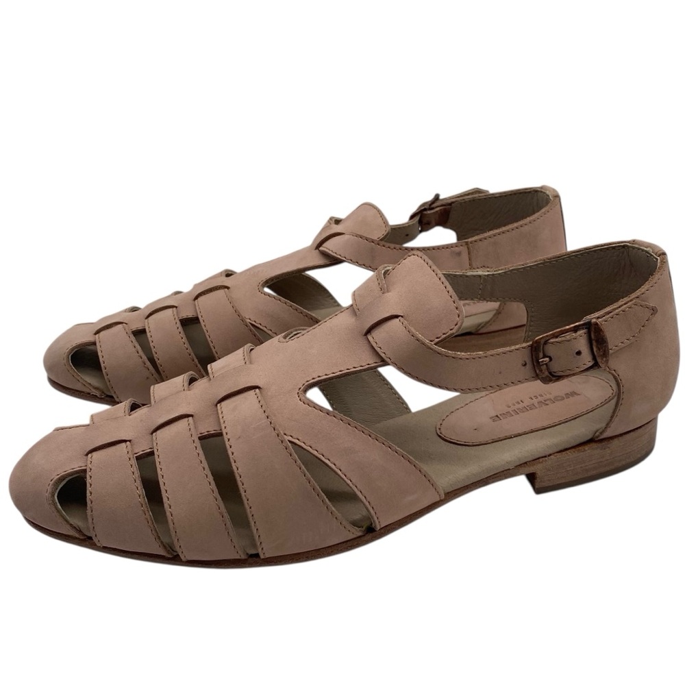 Wolverine Womens Shoes Leather Flats Size 7 Tan Sandals Casual Buckle Neutral - Picture 13 of 13